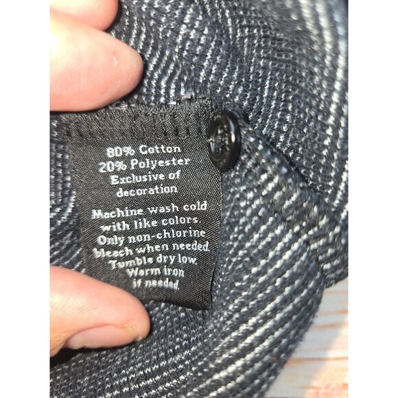 Rock & Republic Mens Henley Shirt XL Black With Chest Pockets - Picture 5 of 7